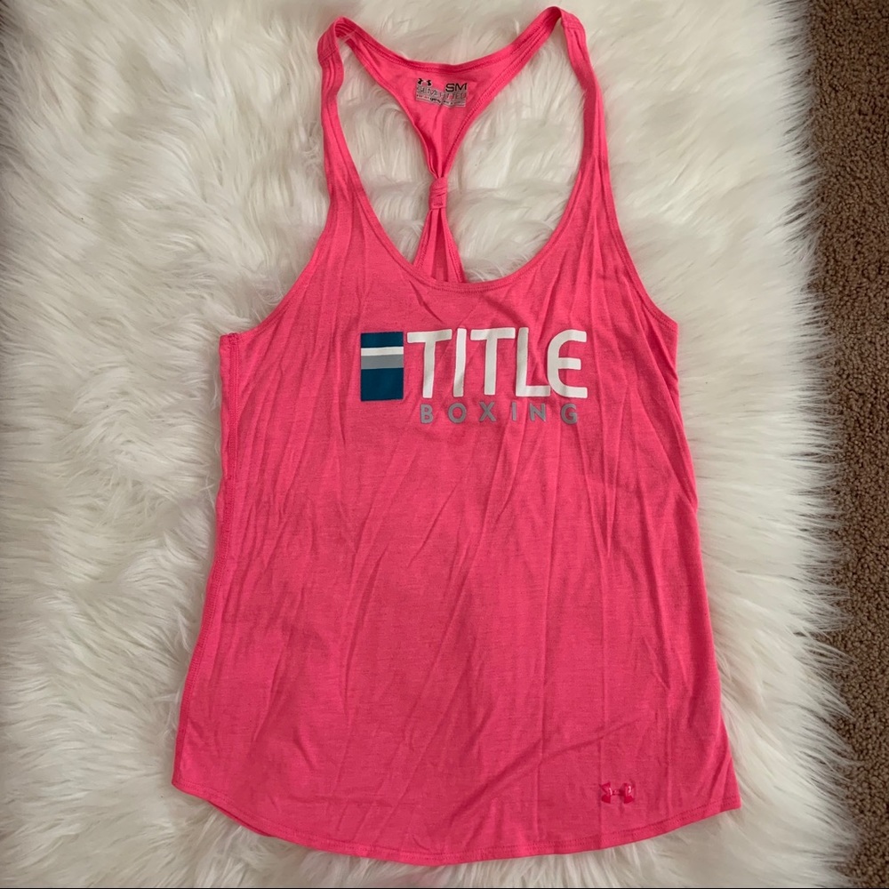 Underarmour hot pink racer back exercise tank
